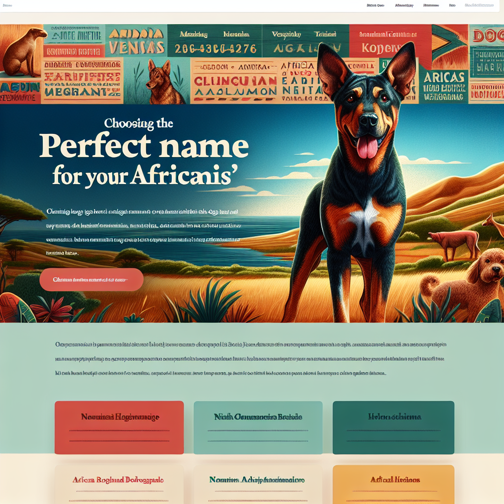 Africanis Dog Names: Unique and Inspired Choices